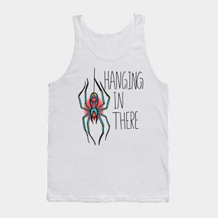 Hanging In There Spider Traditional Tattoo Tank Top